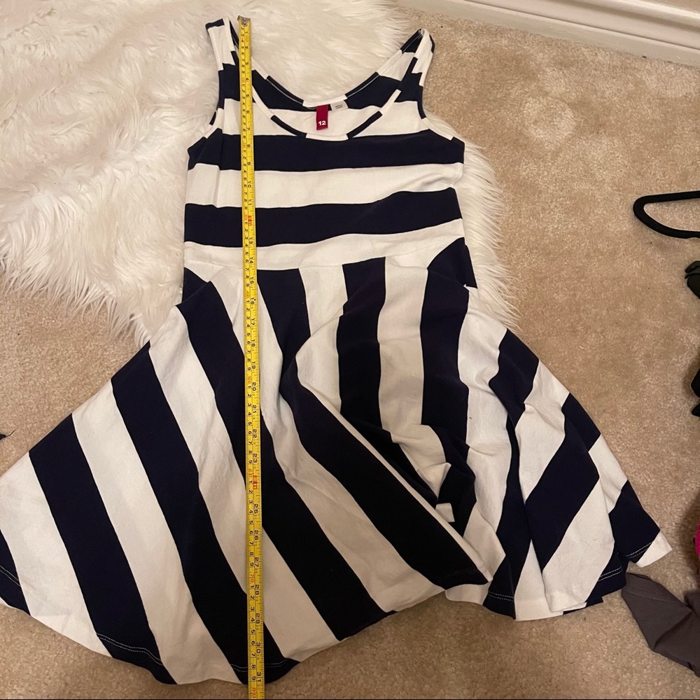 H&M Divided Navy & White Stripe Asymmetric Dress - Picture 8 of 10